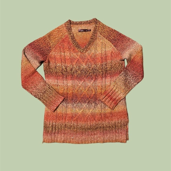 🌥️Prana Y2k vintage striped vneck sweater - Picture 1 of 4